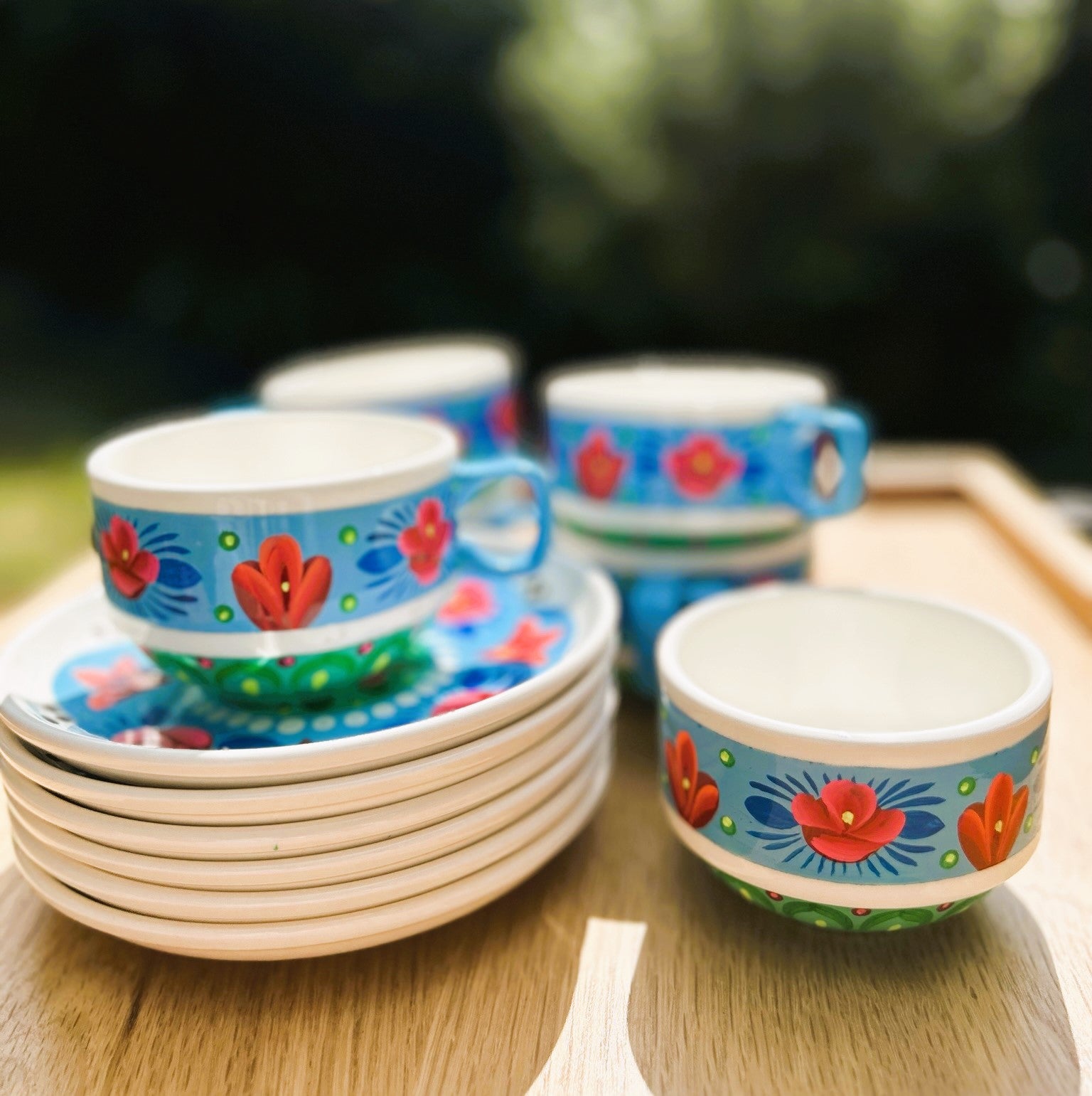 Handpainted Ceramic Tea Set - Truck'r